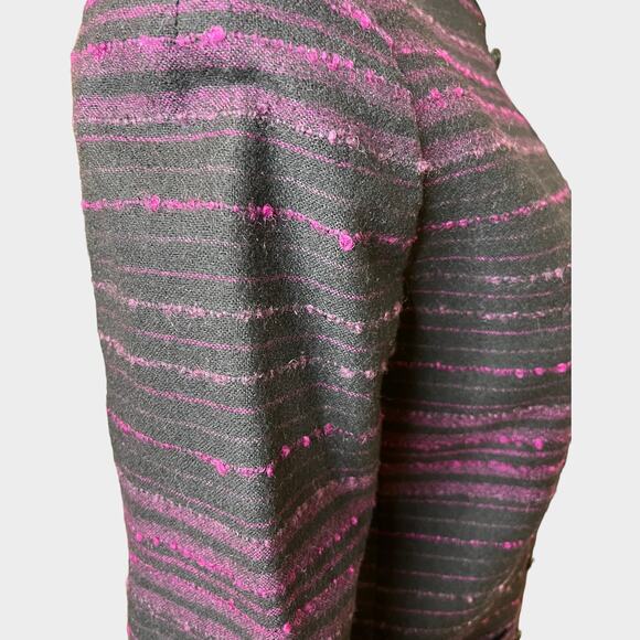 Christian Dior Black Fuchsia Blazer Jacket with Shoulder Pads - Picture 4 of 7